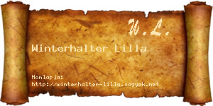 Winterhalter Lilla névjegykártya