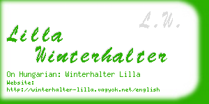lilla winterhalter business card